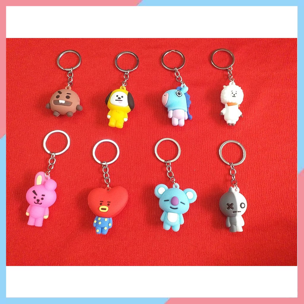 Móc Khóa BT21 - Chất Liệu Nhựa cao su, size 5cm siêu cute