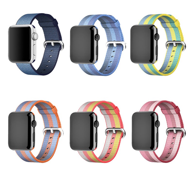 Nylon Watchband for Apple Watch 42mm 44mm 38mm 40mm Strap For iwatch Band Series 6 SE 5 4 3 2 1