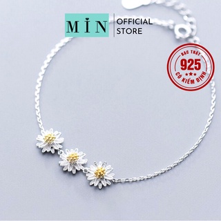 Lắc tay bạc – Vòng tay bạc hoa cúc Daisy