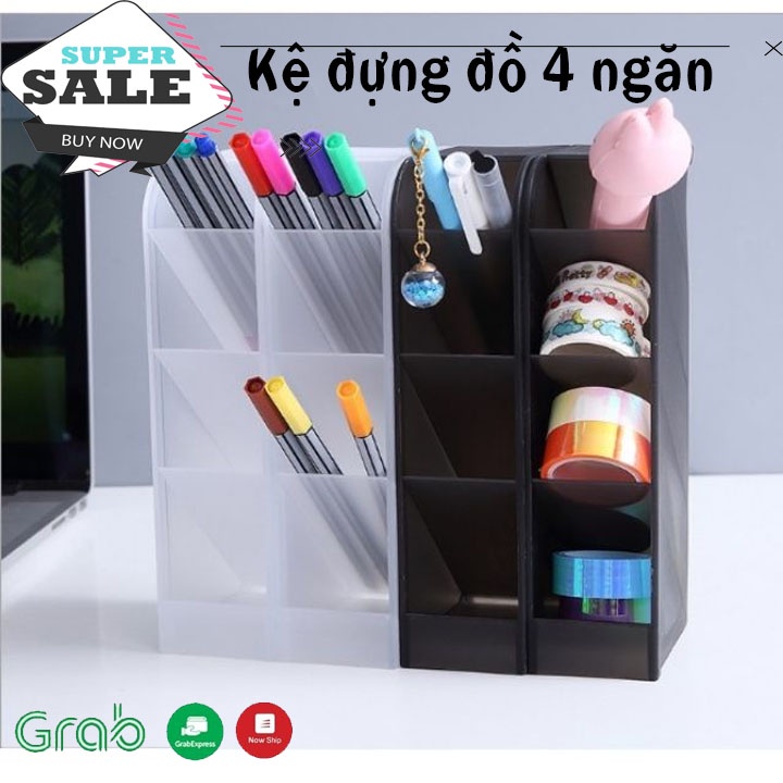 Kệ nhựa đựng bút thông minh 4 tầng nhiều màu