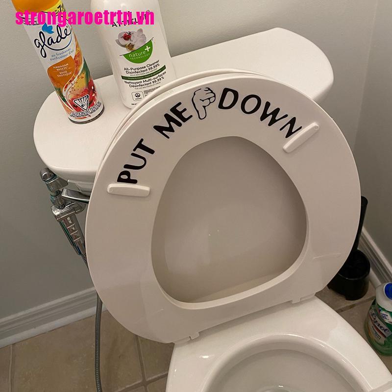 【strong】Bathroom wall sticker home decor Toilet Decal DIY Funny rest room Wall