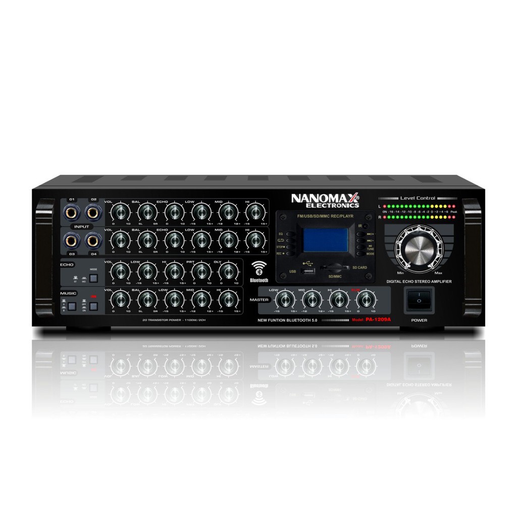 Amply Cao cấp nanomax PA-1209A cs 1100W, 20 sò Toshiba lớn