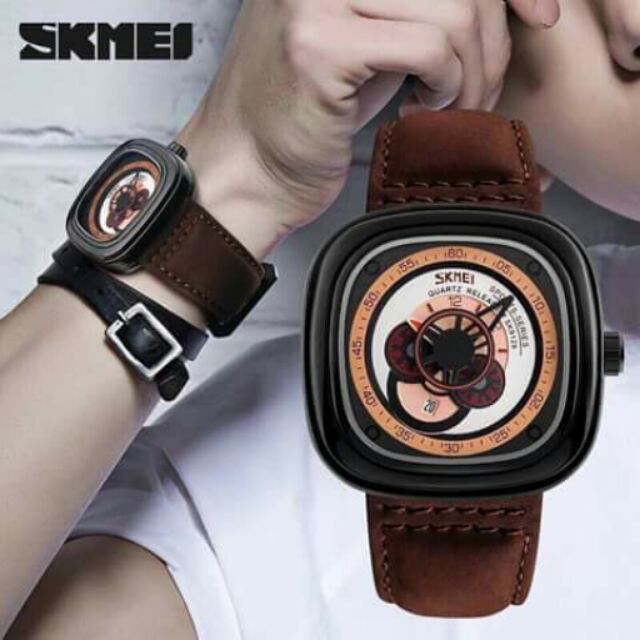 Đồng hồ nam Skmei size 42mm dây da
