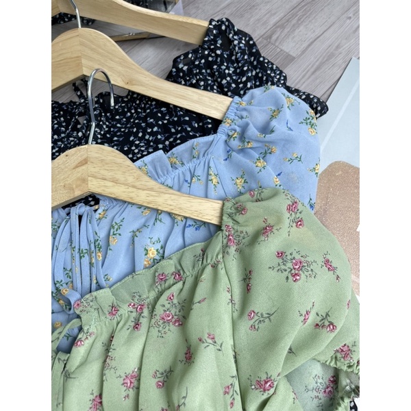 BIGSIZE Đầm hoa ngực nhún Anna Dress