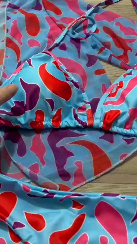 Bikini bộ bơi đồ bơi nữ set 3 món tam giác kèm áo khoác lưới siêu sexcy EVA S3MAKL | BigBuy360 - bigbuy360.vn