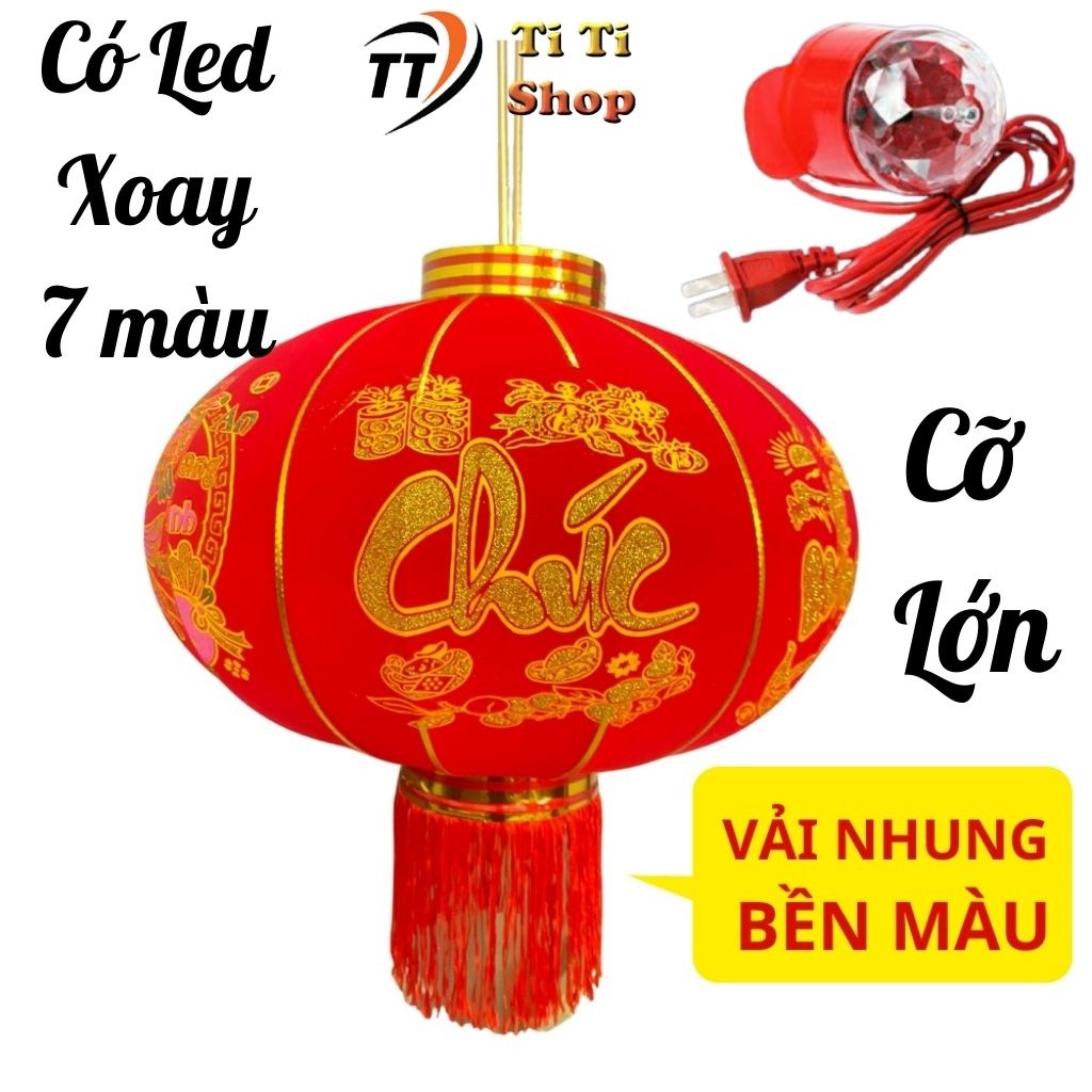 Đèn lồng có đèn Led xoay 360 độ , 7 màu loại To cỡ đại 1m mang Vượng khí vào nhà