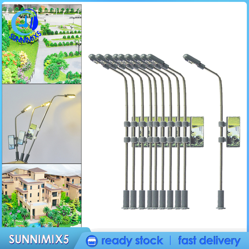 [Trend Technology]10x Model Train LED Light Micro Landscape Garden Street Lamp Post 1:100