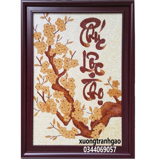 [size 40x60] Combo làm tranh gạo Phúc Lộc Thọ