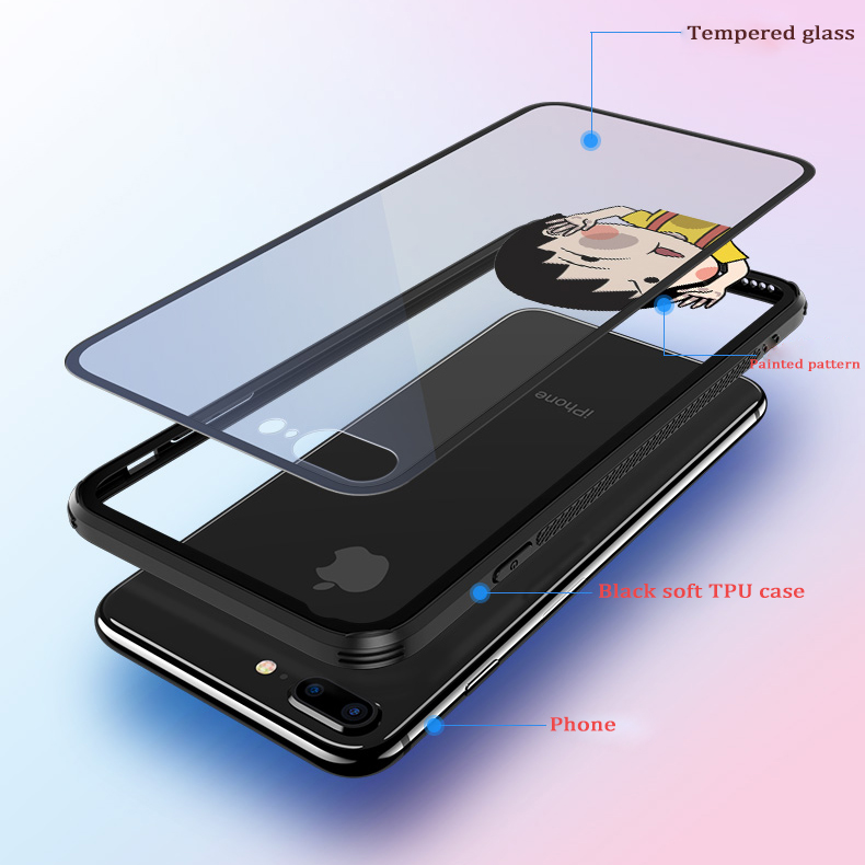 ốp điện thoại Kính Họa Tiết Cử Chỉ Độc Đáo Cho Iphone 5 5s 6 6s 7 8 Plus