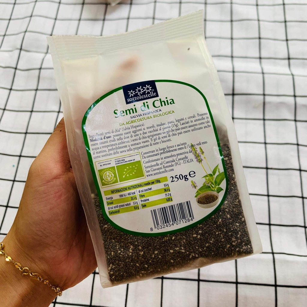 [Date 2023] Hạt Chia hữu cơ 250g Sottolestelle Organic Chia Seeds