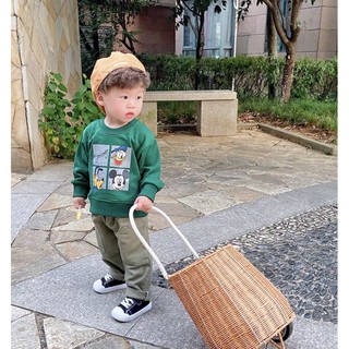 ÁO ĐÔI MẸ BÉ MICKEY XANH