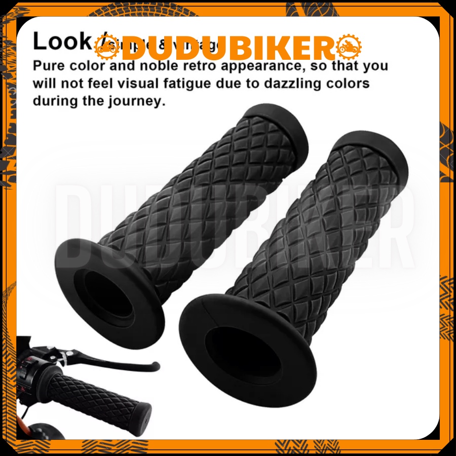 Bao tay nắm xe máy cao su dáng Cafe Racer Classic cổ điển êm tay chắc chắn