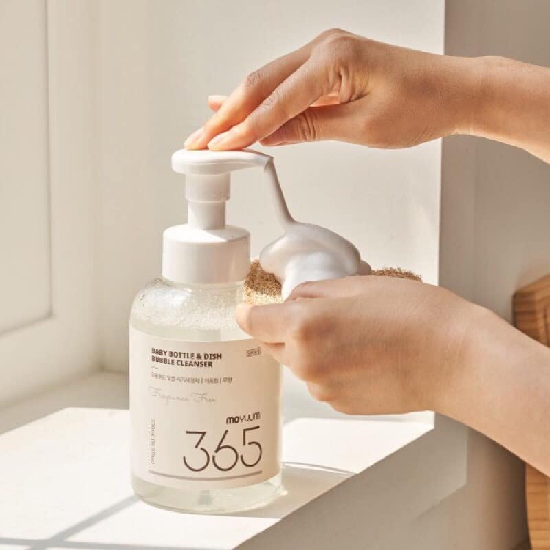 Nước rửa bình Moyuum 365 dạng bọt 500ml, dạng Gel 600ml