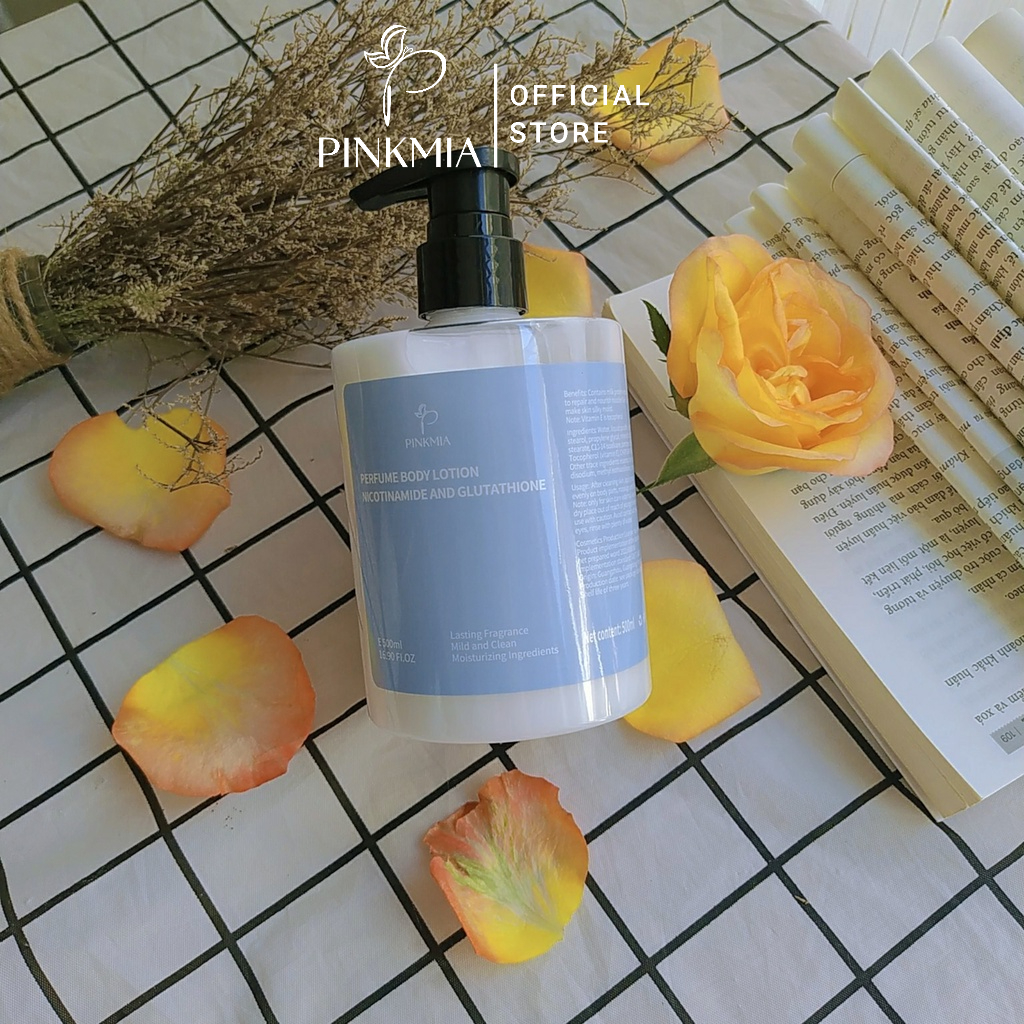 Sữa Tắm Trắng Nước Hoa, Sữa Dưỡng Thể Cấp Ẩm Làm Trắng Nicotinamide Pinkmia - 500ml