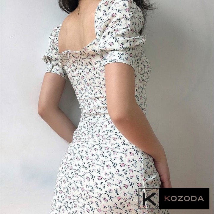 Đầm ulzzang Váy Dự Tiệc dạ hội hàng thiết kế dài công chúa có lớp lót vải voan xòe xếp ly đẹp Kozoda M6