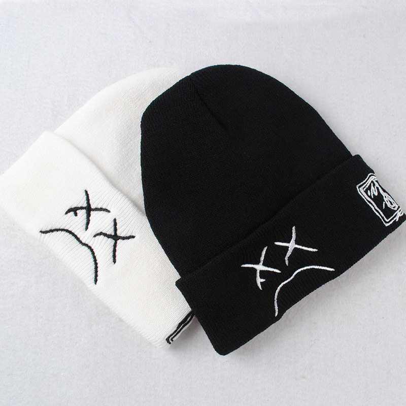 Mũ len beanie thêu họa tiết phong cách hip hop thời trang 2020 cho nam và nữ