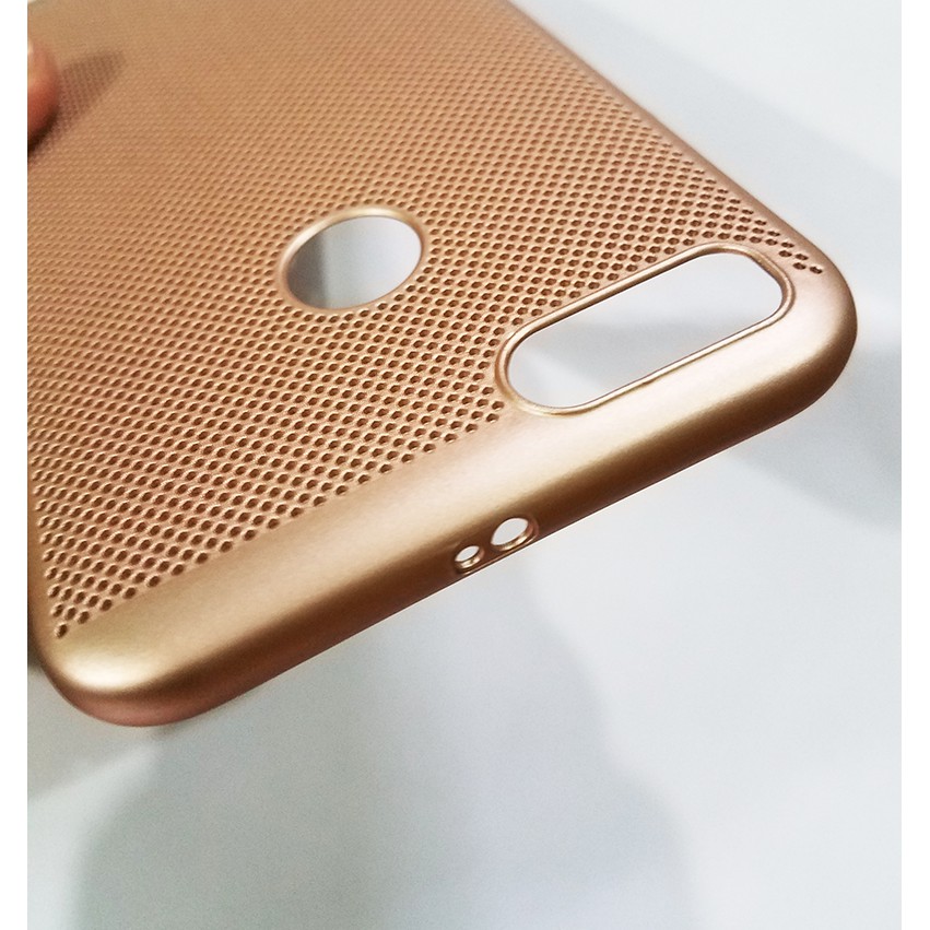 Ốp lưng lưới tản nhiệt Xiaomi MiA1 - Mi5x tặng kính cường lực (Vàng)