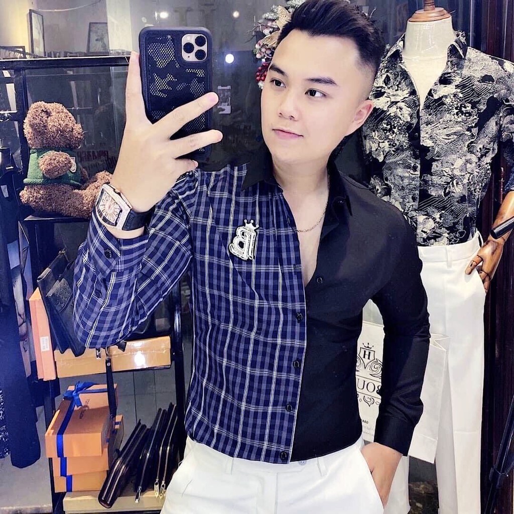 Áo sơ mi nam cao cấp vải lụa Kate mịn | BigBuy360 - bigbuy360.vn