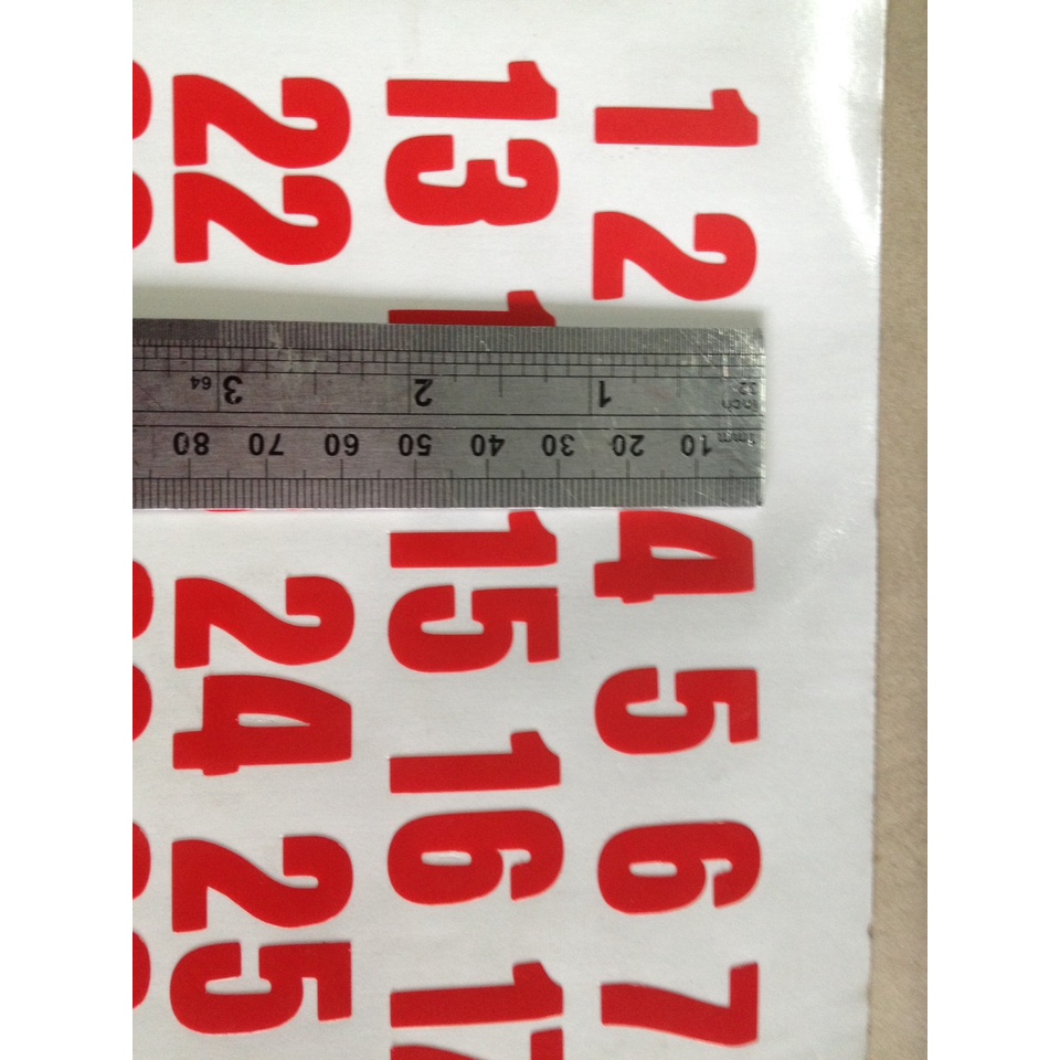 Bộ 60 số dán banh lồng cầu - decal số dán banh lồng cầu