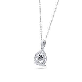 Mặt dây chuyền vàng trắng 14K đính đá DOJI 0320P-NAL805