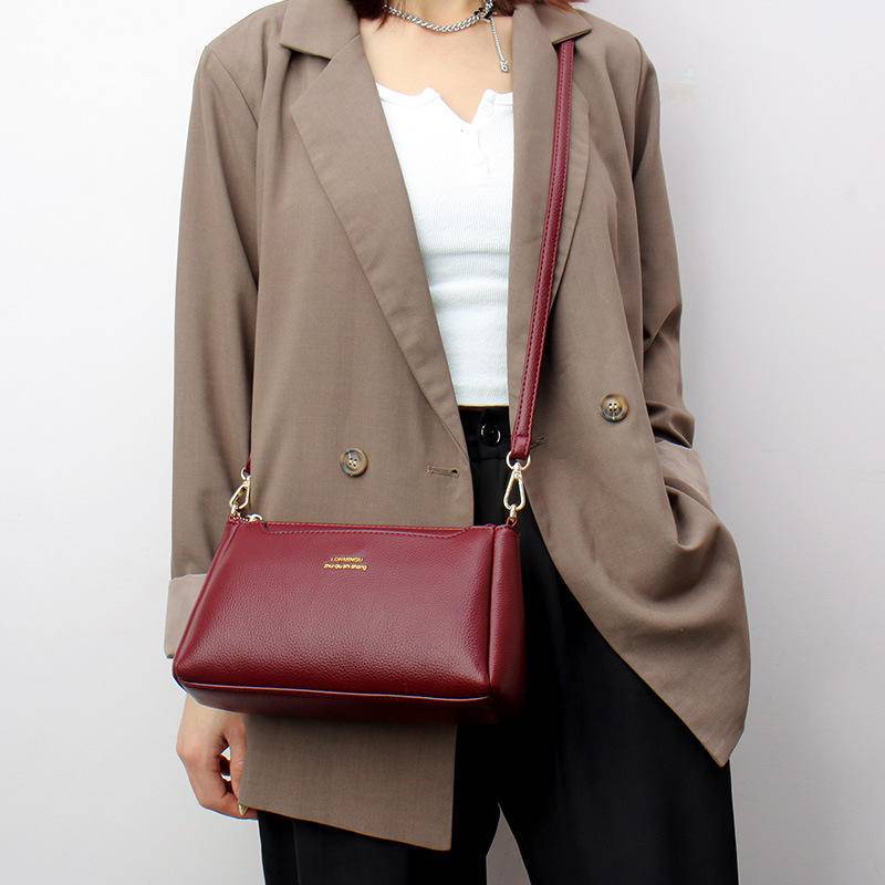 Túi Xách Da Mềm Nhiều Lớp Phong Cách Hàn Quốc 2022 6091#