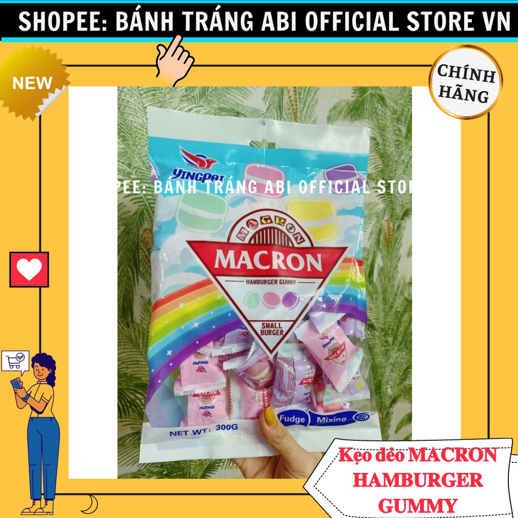 KẸO DẺO MACRON HAMBURGER GUMMY YingPai 300g