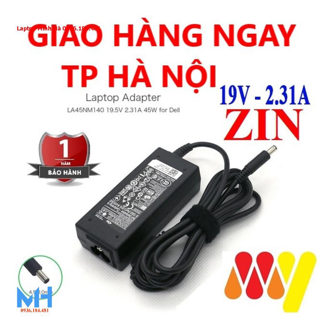 Sạc Laptop Dell 19.5v - 2.31a - 45w - Adapter Kèm dây nguồn XPS 13 Inspiron 5452 5455 5458 5459