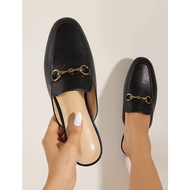 Giày sục mule da nữ shein auth