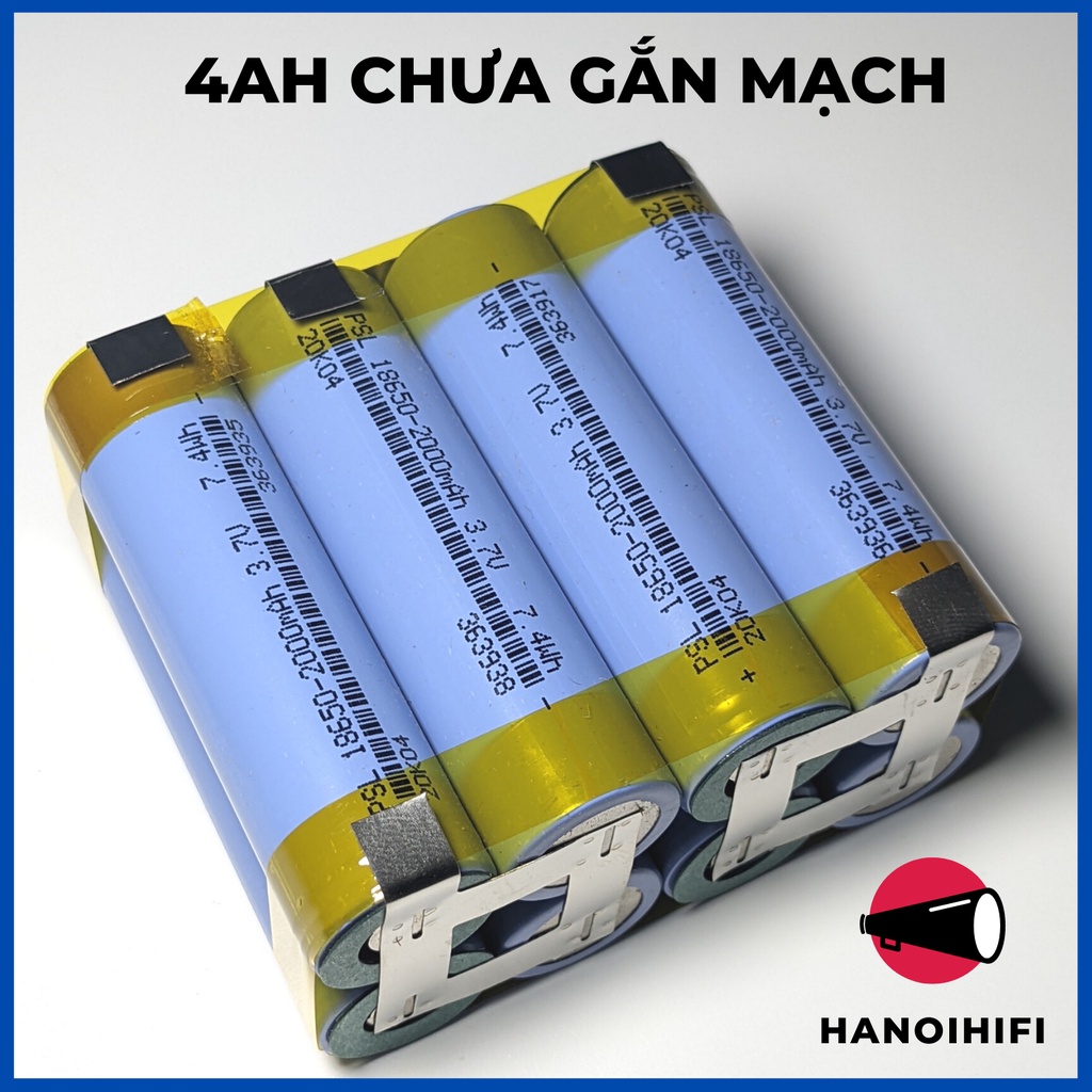Khối PIN 4s-16V Kèm mạch bảo vệ báo dung lượng, pin mới dung lượng chuẩn xả cao cho loa, đèn, máy trợ giảng