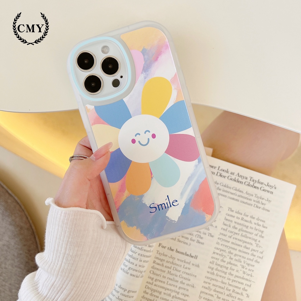 Ốp Điện Thoại Mềm Trong Suốt In Hình Hoa Hướng Dương Cho iphone 11 12 13 pro max mini XR XS 7 8 plus