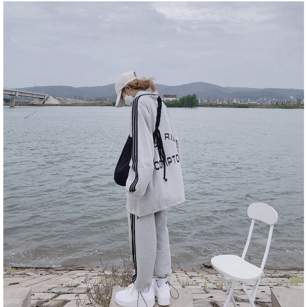 set thể thao nữ 3 sọc ulzzang cổ bẻ🌸Set bộ nỉ thể thao dài tay nam nữ form rộng unisex ROUGH RIDERS🌸 freeship🌸 sale | BigBuy360 - bigbuy360.vn