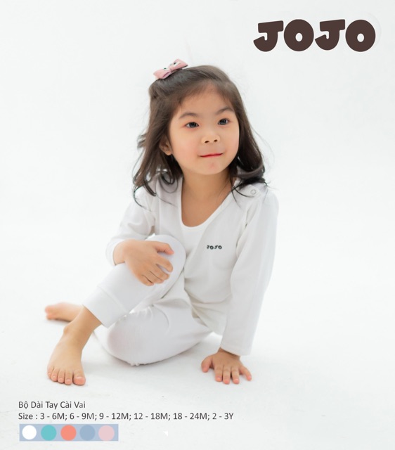 JOJO - Bộ cài vai dài tay Jojo cho bé trai/bé gái từ 3 tháng đến 3 tuổi