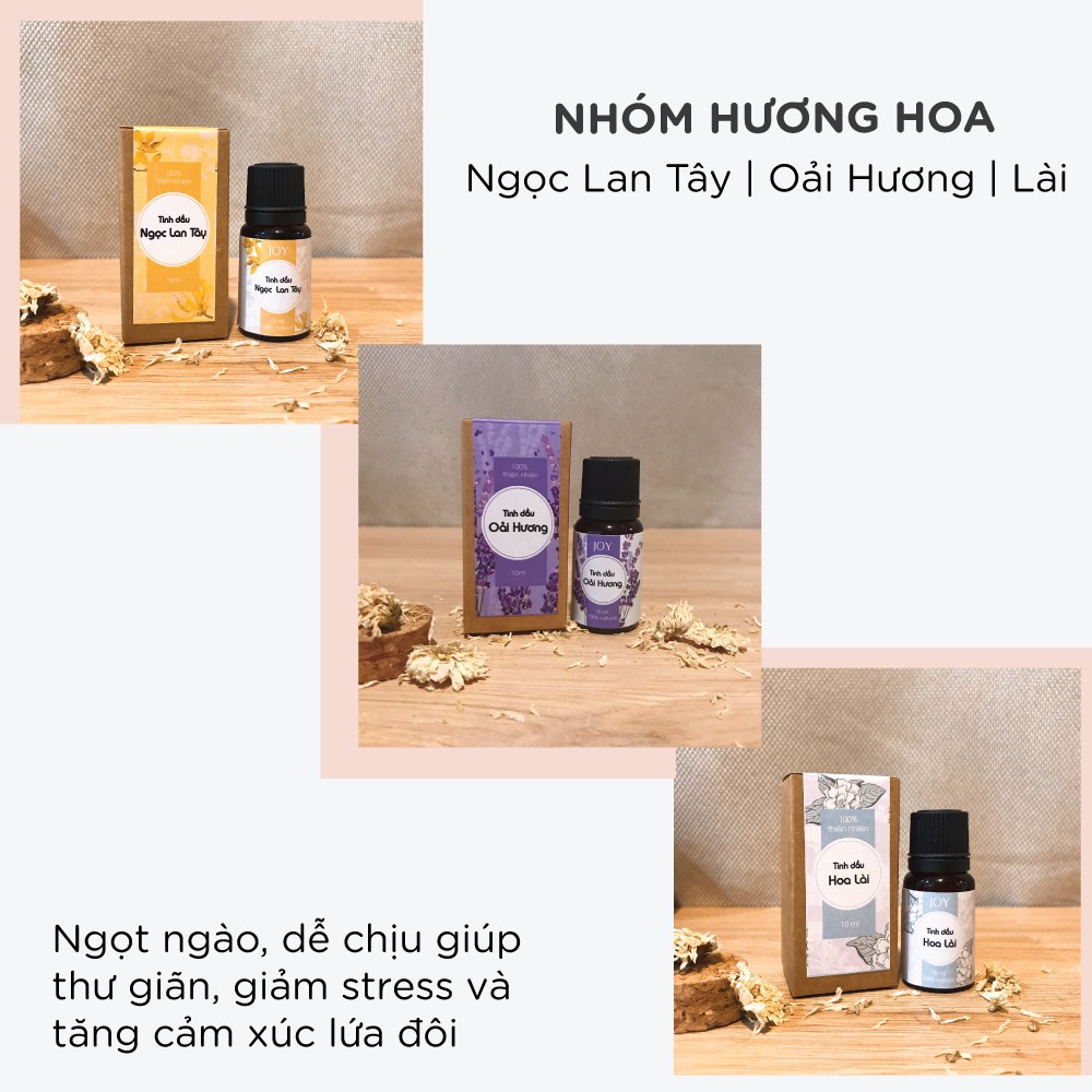 Combo 8 chai Tinh dầu Xông Phòng JOY - Chọn mùi tùy ý