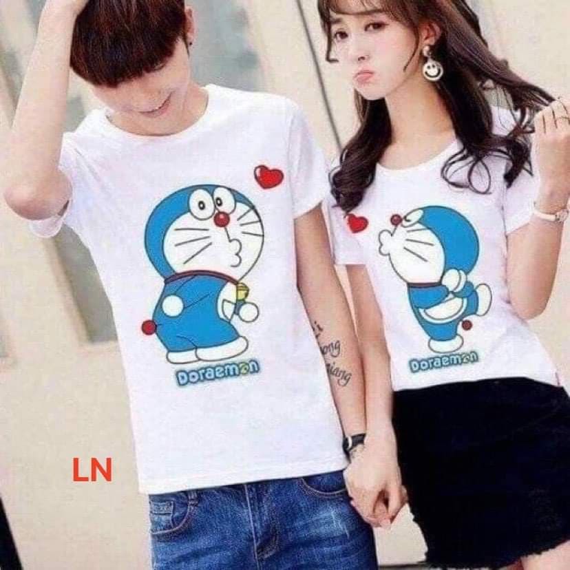 Áo đôi doraemon thổi tim