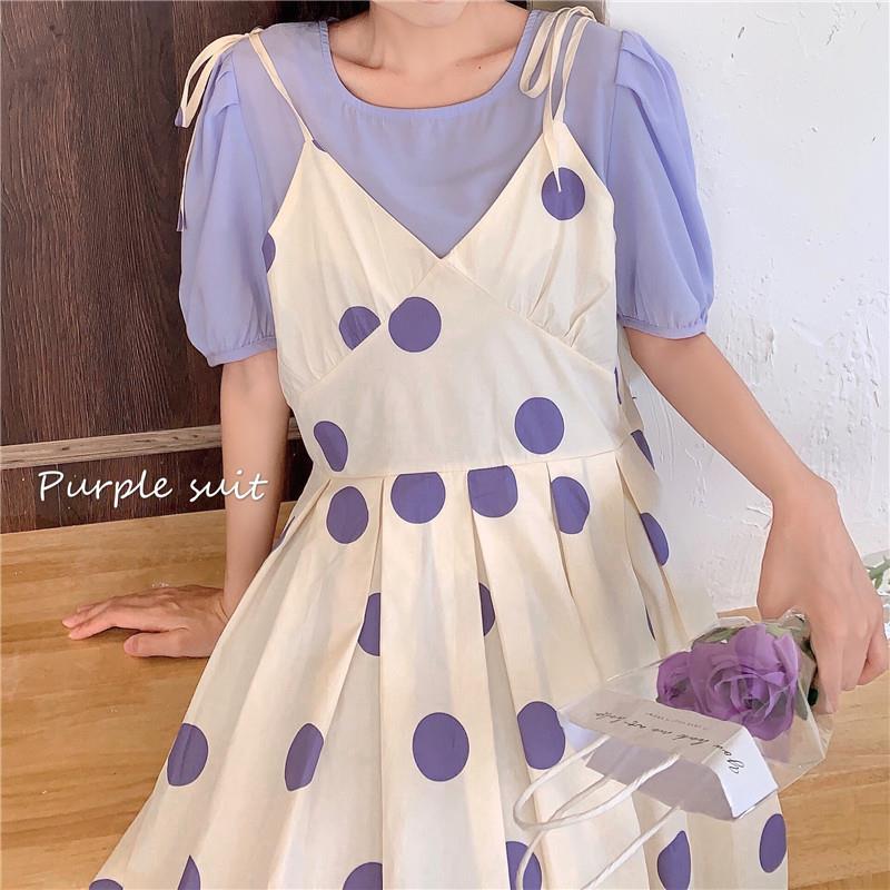 Áo Nữ Hai Dây Họa Tiết Chấm Bi Thời Trang Hè 2021 | BigBuy360 - bigbuy360.vn