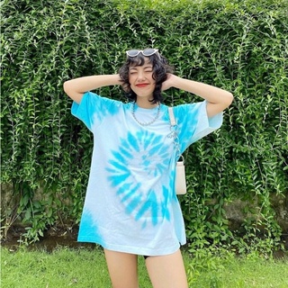 Áo Thun Nữ Loang Xanh Ngọc 🍀Áo Phông Loang Swe Cute Chất Cotton Đẹp