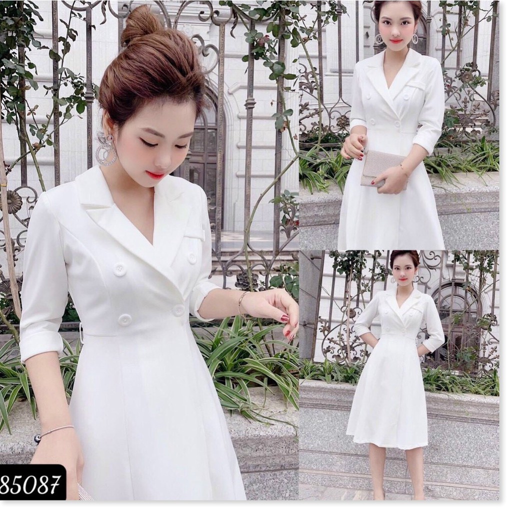 ĐẦM TRẮNG VINTAGE SANG CHẢNH,THIẾT KẾ HỌA TIẾT TRƠN NHƯNG KHÔNG KÉM PHẦN SANG TRỌNG 1HIT1 FASHION