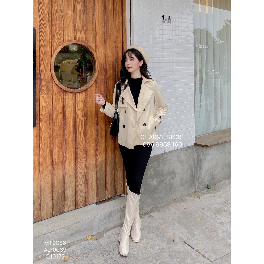 Quần legging nữ trơn thiết kế Charme 10172