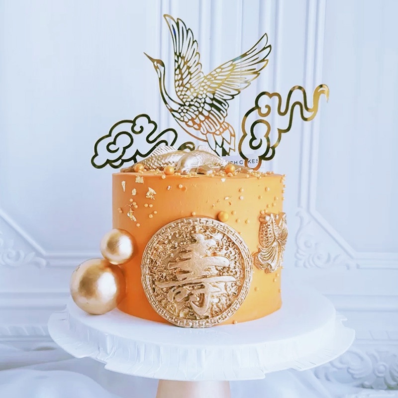 [SIÊU RẺ❤️] – meka Hạc và Đám mây - Trang trí bánh sinh nhật bánh kem