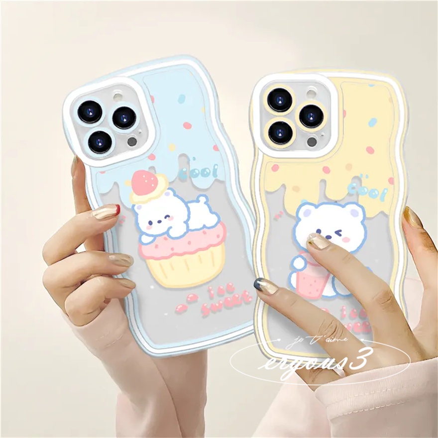 Ốp Điện Thoại Mềm In Hình Gấu Hoạt Hình Cho iPhone 14 13 12 11 Pro Max SE2020 X XR Xs Max 7 8 Plus