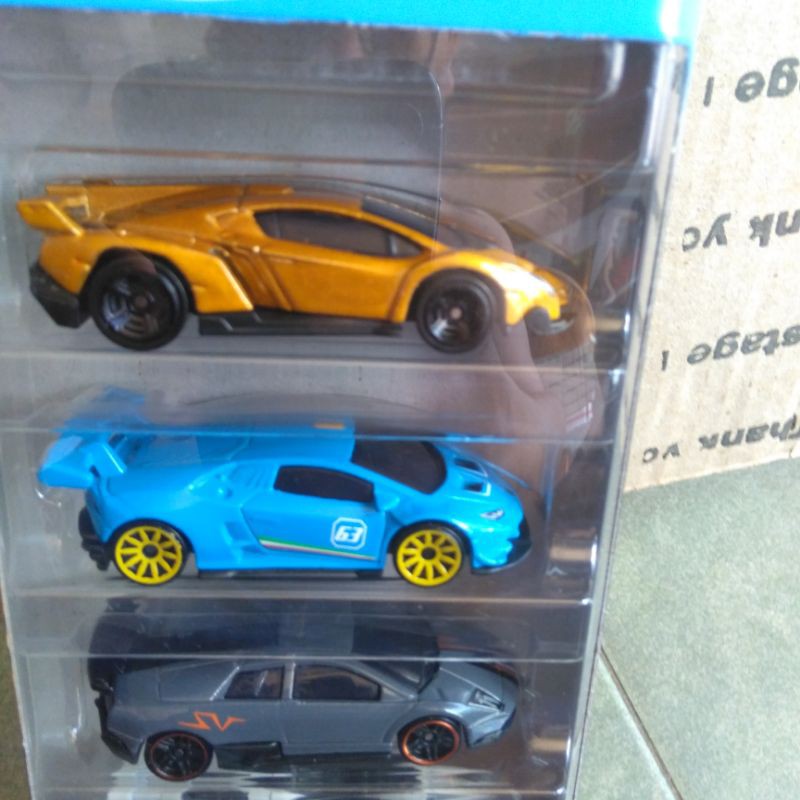 [ Rẻ I thị trường ]Bộ 5 xe Hotwheels Lamborghini Veneno , Huracan , Murcielago Sv  , Aventador J , Gallardo , hàng hiếm