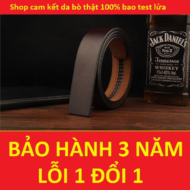 Men's belts - Thắt Lưng Da Nam Baellerry Cao Cấp Khóa Cài. Dây Nịt Da Bò 100% Mạ Bạc Gu Nam Tính Nhập Khẩu Chính Hãng G