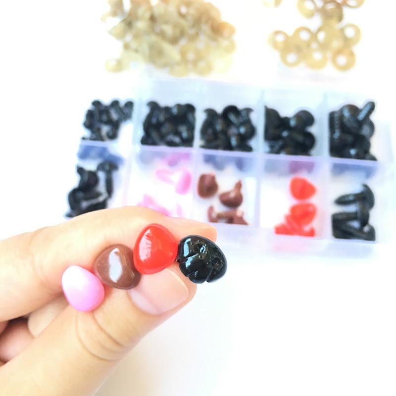 Bộ Mắt An Toàn + Mũi (Với Vòng Đệm) Đồ Chơi Búp Bê/Thú Nhồi Bông Mắt Tam Giác Diy