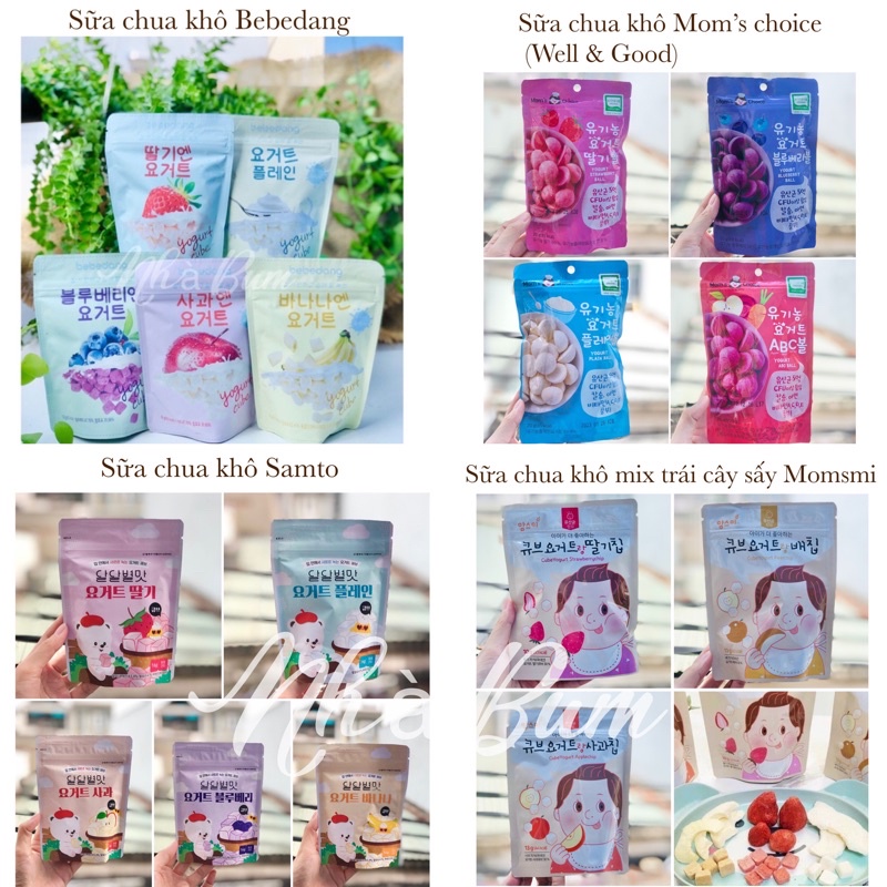 Sữa chua khô trái cây sấy lạnh Bebedang/ Momsmi / Mom’s Choice/ Samto