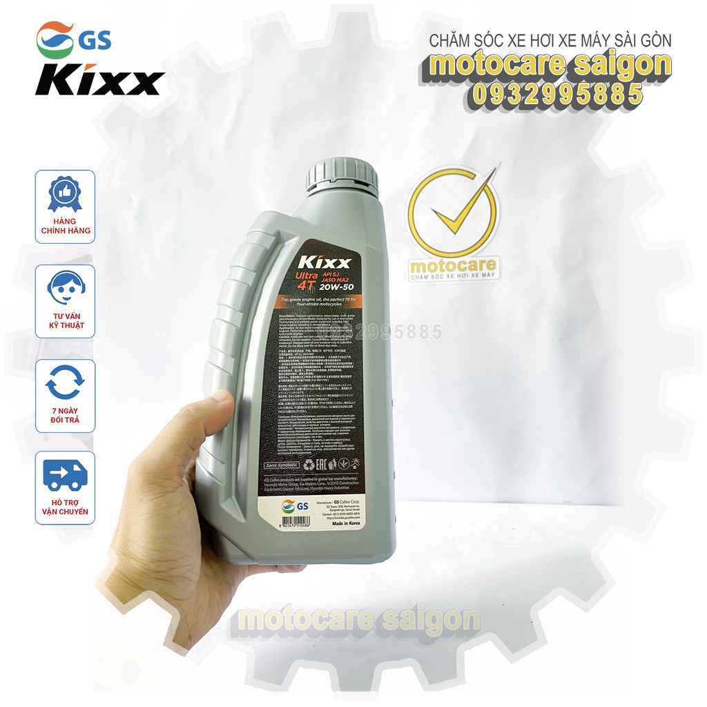 Nhớt xe số tay côn Kixx Ultra 4T 20W50 800ml