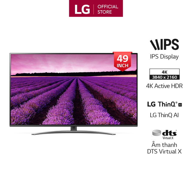 [Mã ELLGAPR giảm 6% đơn 300K] Smart Tivi LG 49 inch 4K UHD 49SM8100PTA - Model 2019 - Miễn phí lắp đặt | WebRaoVat - webraovat.net.vn