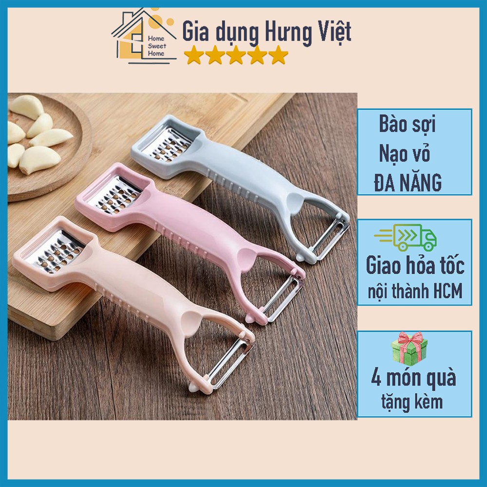 Dao bào cỡ nhỏ, nạo vỏ, gọt vỏ, bào sợi củ quả, trái cây, làm nhuyễn tỏi, loại bỏ mắt khoai tây [DAO BÀO NHỎ 2 ĐẦU]