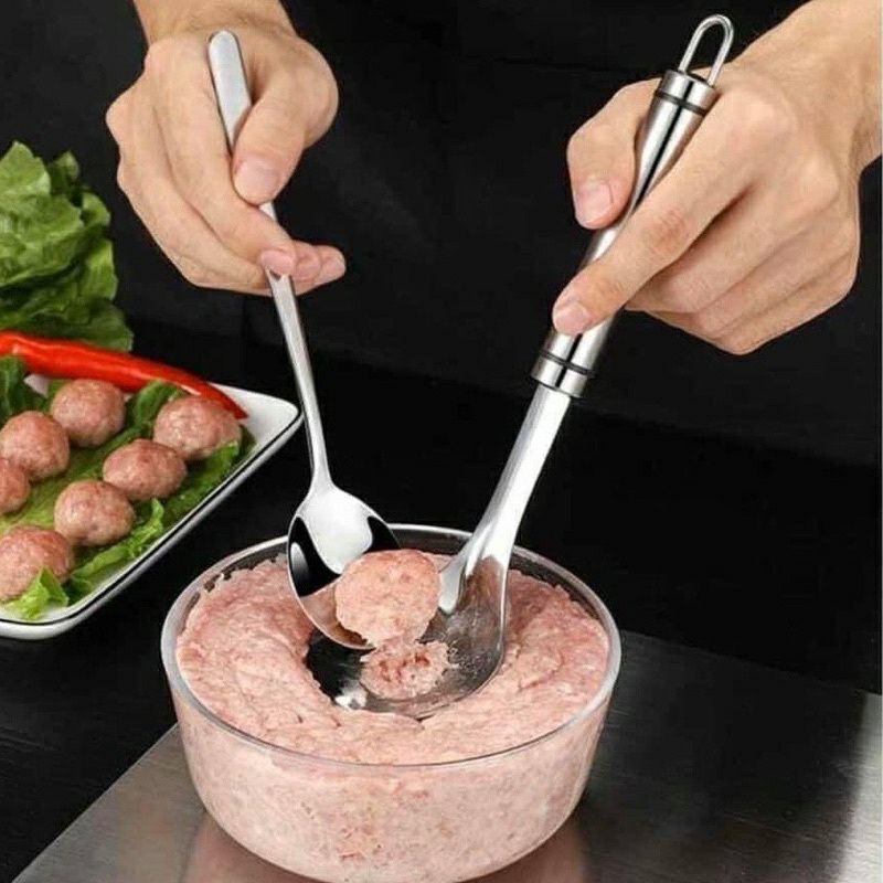 Thìa Làm Mọc iNox Tạo Thịt Viên , Cá Viên sử dụng dễ dàng