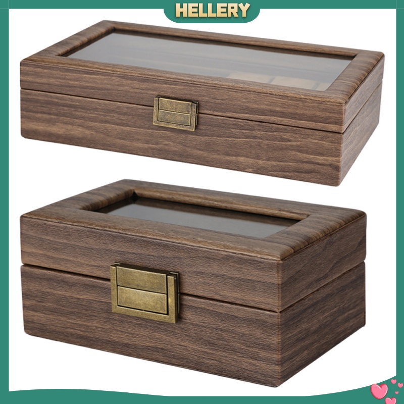 Hộp Kính Gỗ Trưng Bày Đồng Hồ / Trang Sức Kiểu Vintage