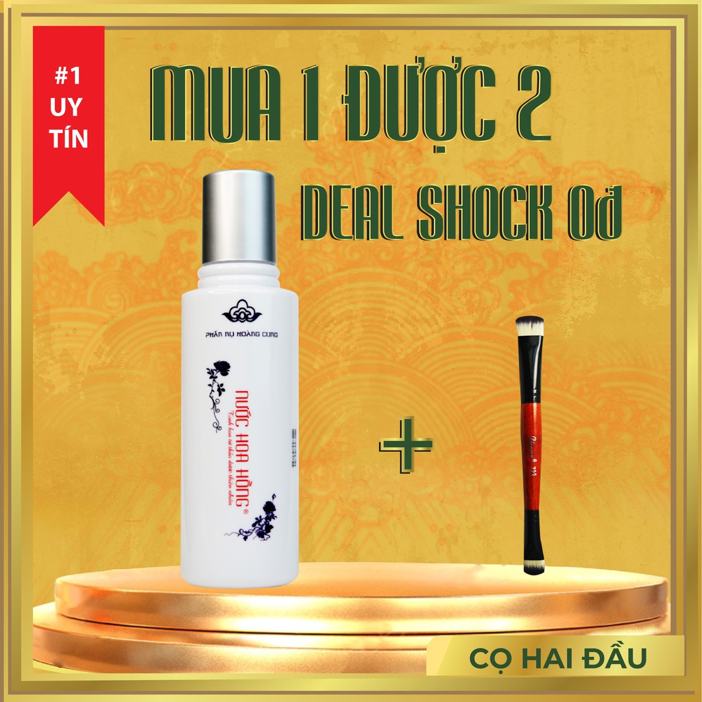 Nước hoa hồng Phấn nụ Hoàng Cung giúp làm sạch bề mặt da, dưỡng da, se khích lỗ chân lông 120ml